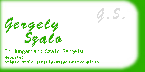 gergely szalo business card